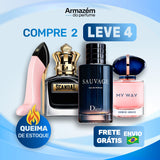 4 Perfumes Importados (100ml) - Good Girl Blush | Scandal | Sauvage | My Away (5 Anos Armazém do Perfume)