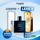 Combo 3 Perfumes Masculinos Importados (100ml) - 212 Vip Men | BLEU | 1 Million | (5 Anos Armazém do Perfume)