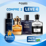 4 Perfumes Masculinos (100ml) -  Scandal | Sauvage | Bleu de chanel | Creed (5 Anos Armazém do Perfume)