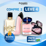4 Perfumes Femininos (100ml) -  Good Girl Blush | Trésor | My Away | Libre (5 Anos Armazém do Perfume)