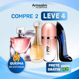 4 Perfumes Masculinos (100ml) - Jadore | 212 VIP Rosé | La Vie est Belle | Good Girl (5 Anos Armazém do Perfume)